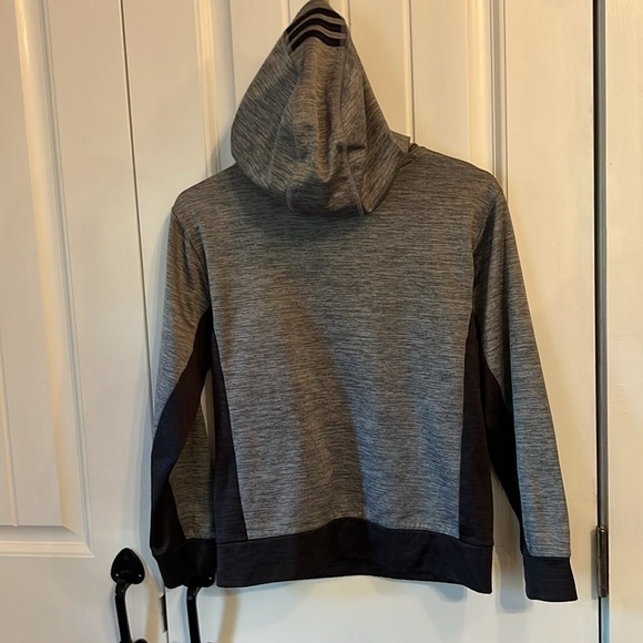 ADIDAS Youth Pullover Grey/ Black Hoodie size Medium(10/12) - Picture 4 of 8